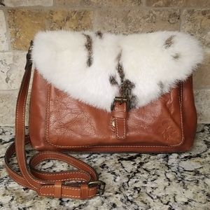 Patricia Nash Avellino Crossbody w/ Rabbit Fur